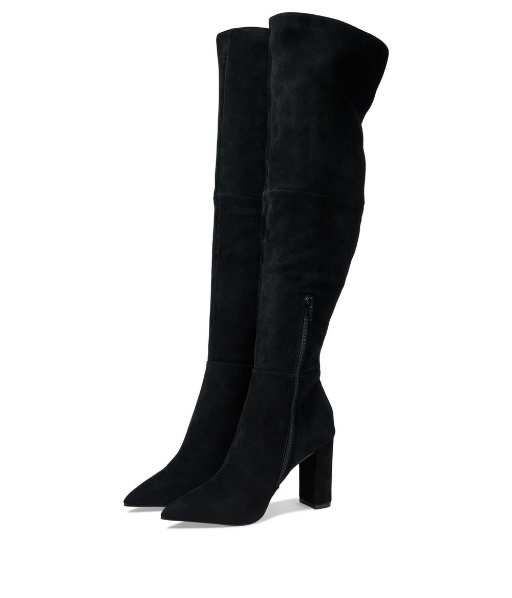 Steve Madden Blyss Thigh High Boot, Black Faux Suede Over The Knee Women’s 9M
